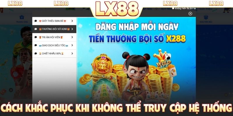 Cách khắc phục khi không thể truy cập hệ thống