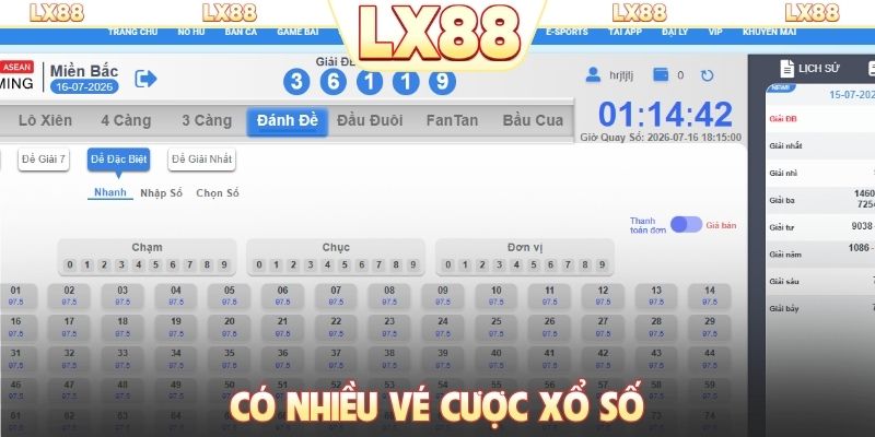 Có nhiều vé cược xổ số