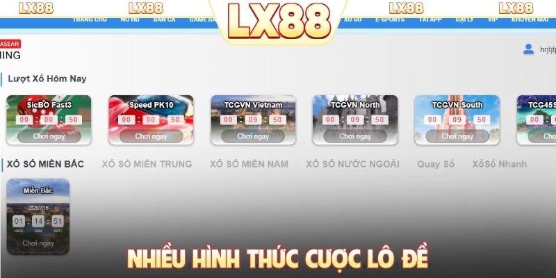 Nhiều hình thức cược lô đề